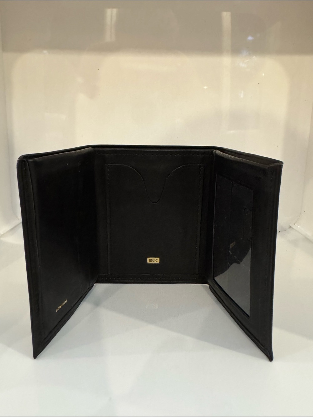 NWOT Rolfs Black Tri-Fold Card & uKey Holder Wallet